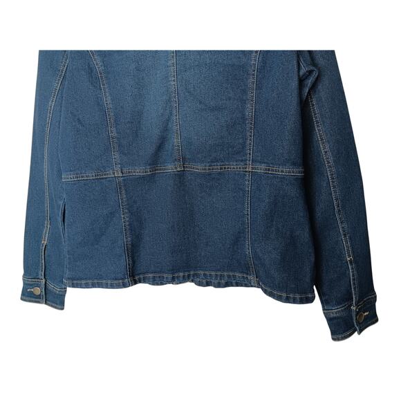 New Baccini Denim Jacket Blue Size Small Classic Button Front Casual Jean - Picture 8 of 14